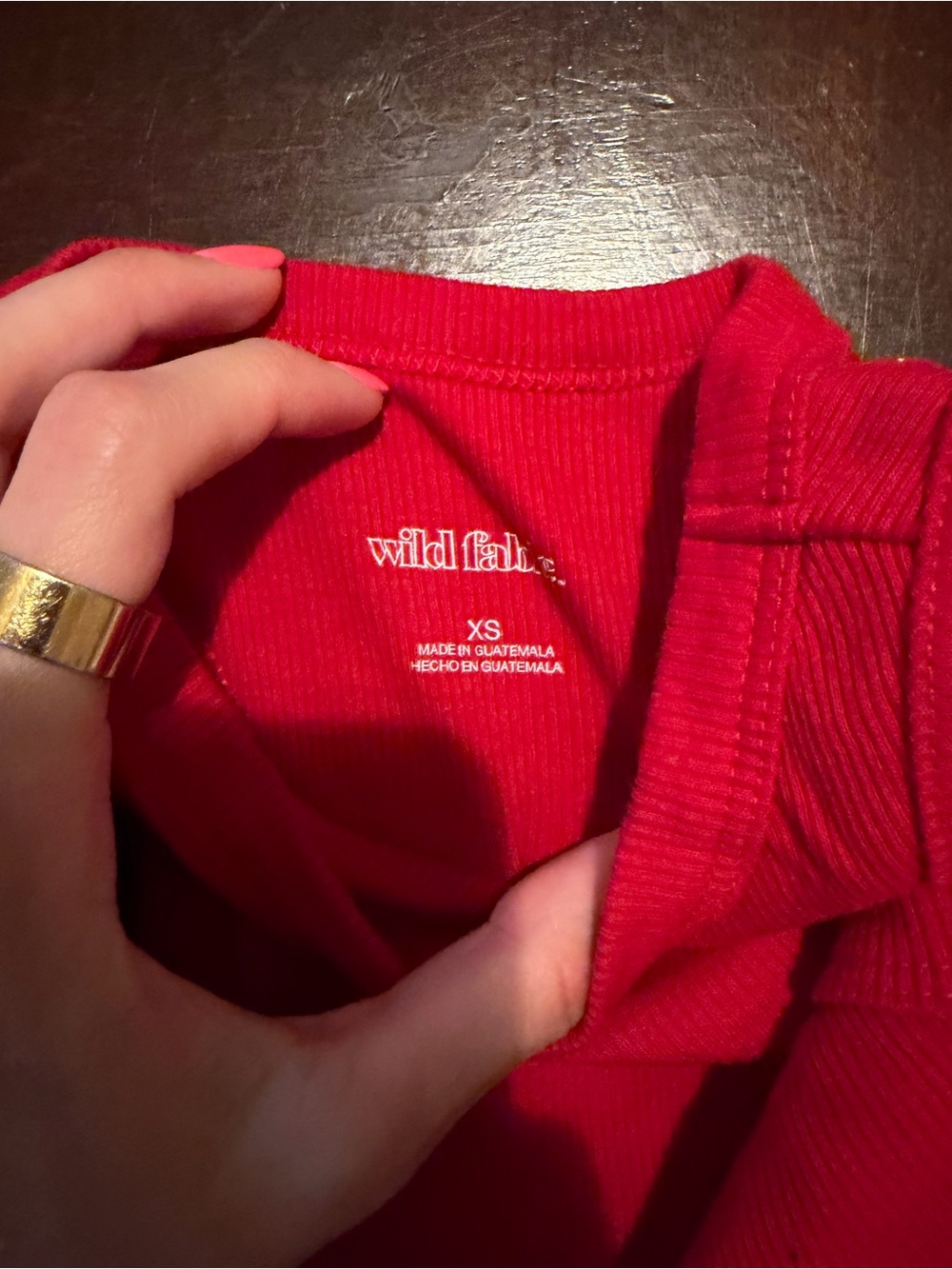 wild fable Red Ribbed Tank - Picture 2 of 2